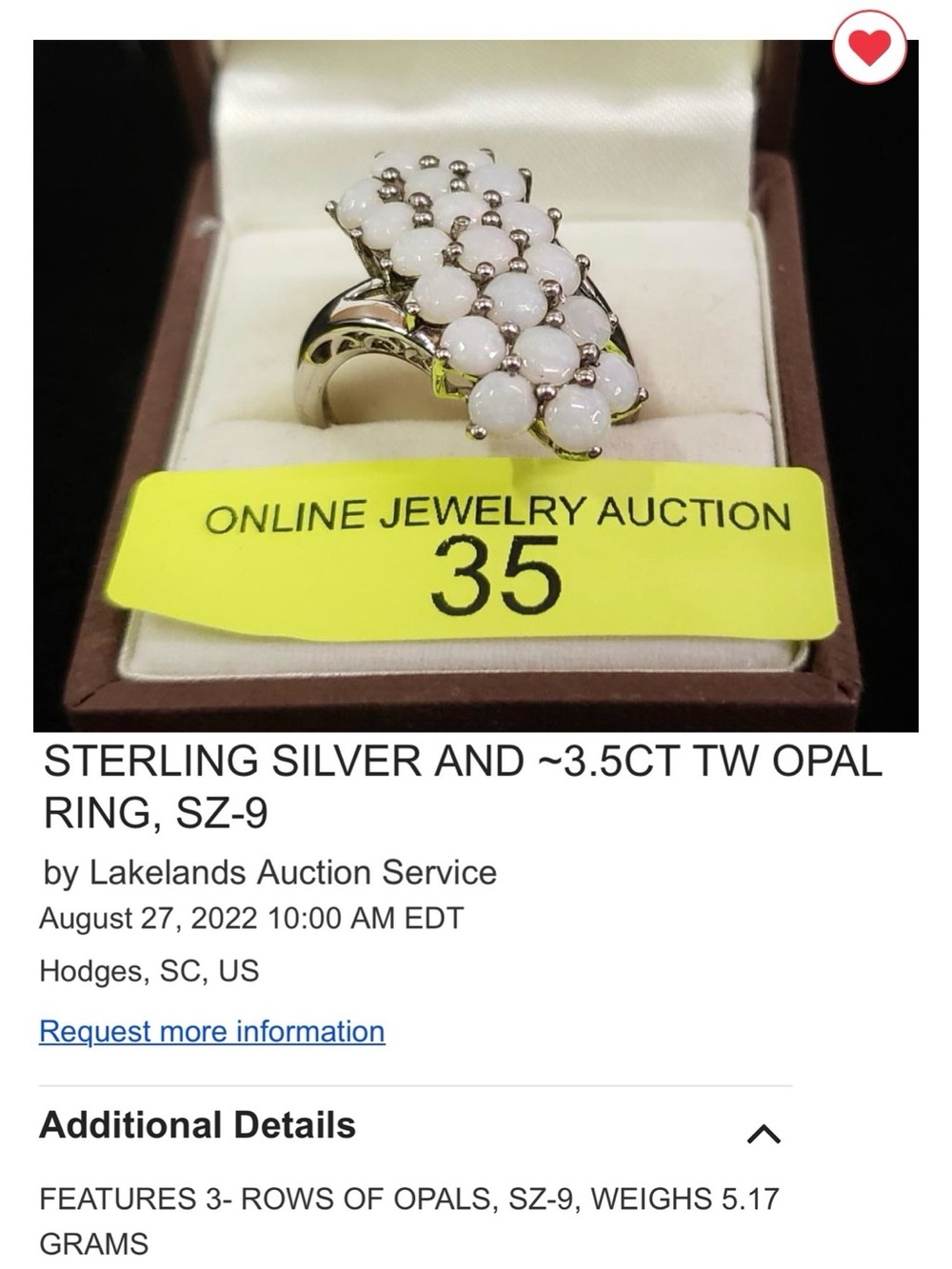 Genuine 3.5CT Natural Opal Cluster Statement Ring 925 Sterling Silver STS SZ 9 - Picture 2 of 7